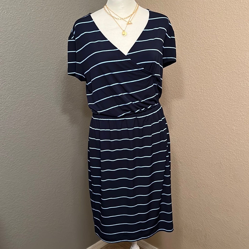 *Banana Republic crossover striped dress - size Medium